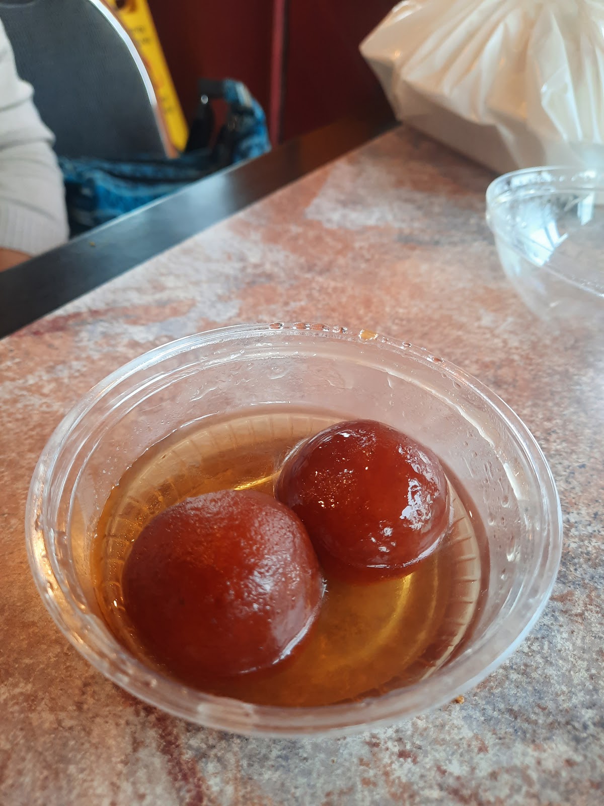 Gulab jamun dessert at Mother India Roti St Clair Ave W