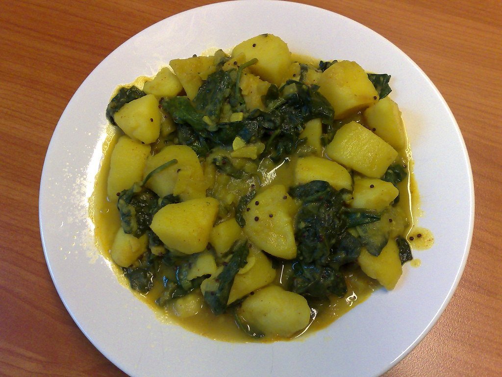 Maurya Indian Twist (Hamilton) menu - Potato Spinach Curry