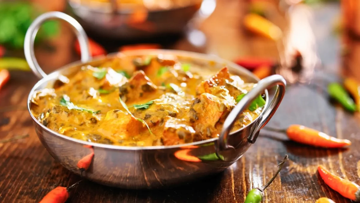 paneer makhani curry indian food in maurya indian restaurants